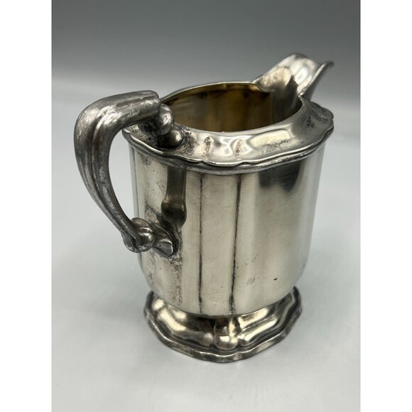 1920s Creamer Afternoon Tea Milk Jug Art Deco Stately EPNS Mulholland Bros #1648 - Picture 11 of 12